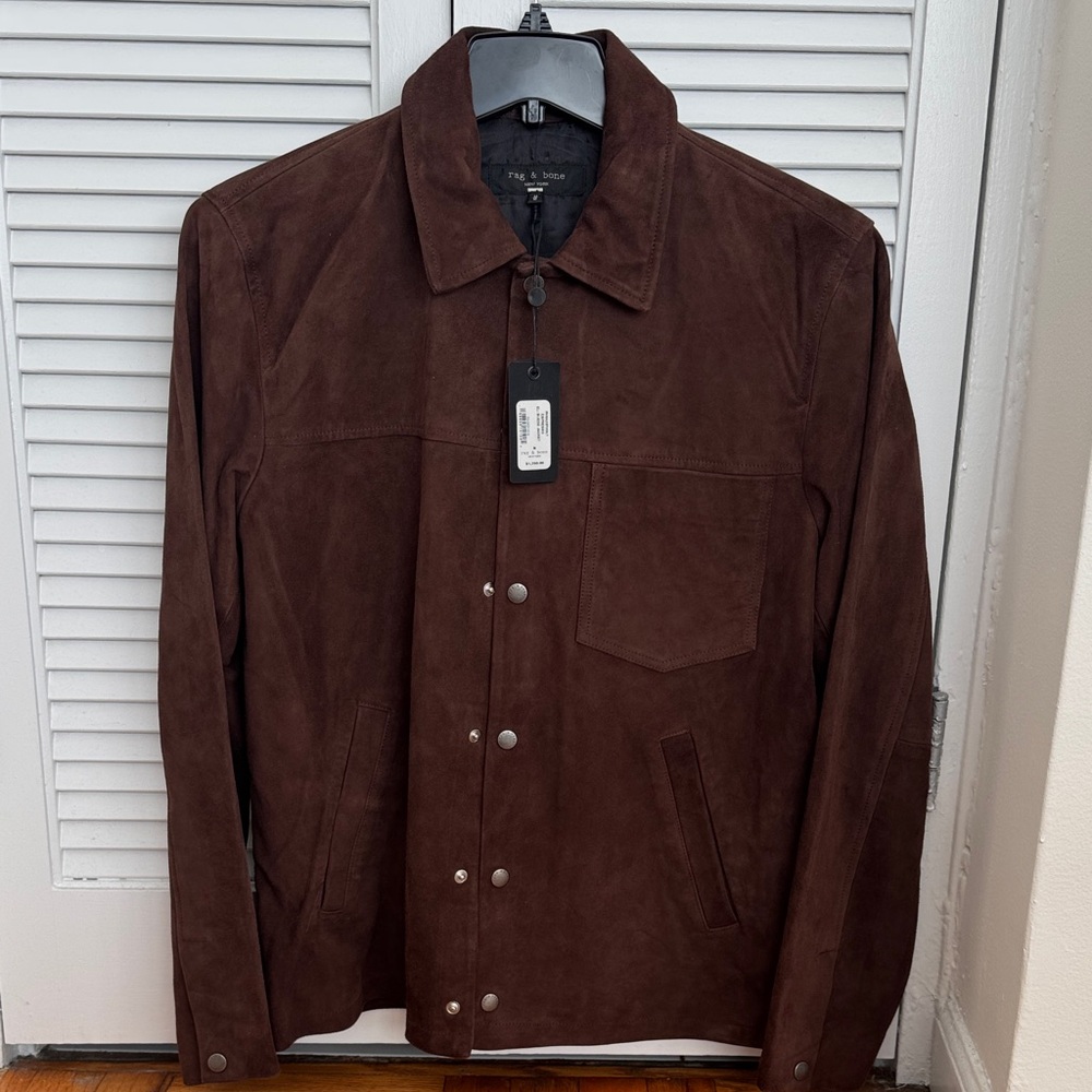 rag & bone Men's Brown Suede Eli Jacket NWT